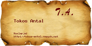 Tokos Antal névjegykártya